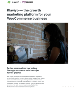 klaviyo integration woocommerce